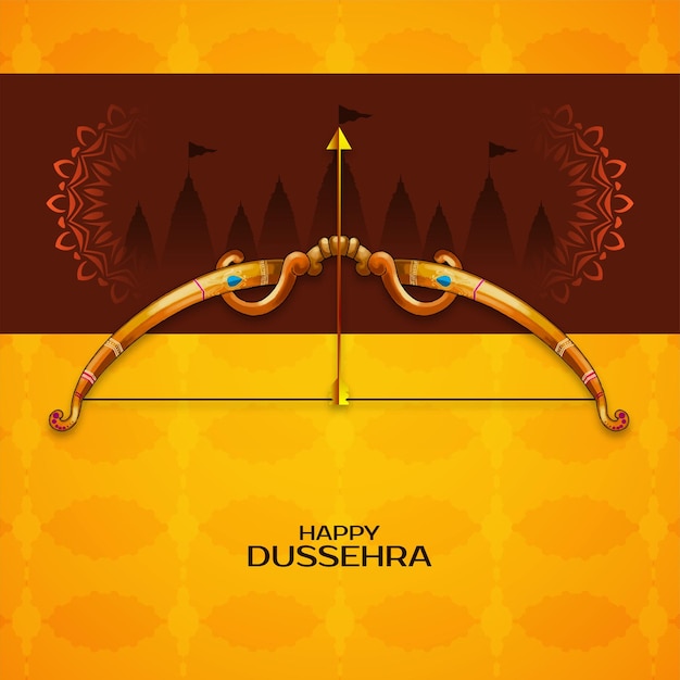 Kostenlose Vektor elegantes hintergrunddesign für das kulturelle hindu-festival happy dussehra