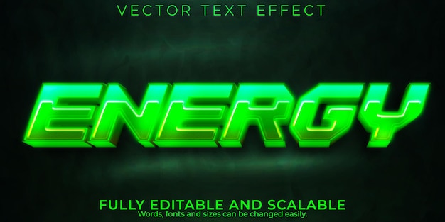 Energie-Neon-Texteffekt, editierbarer Lazer und Gaming-Textstil