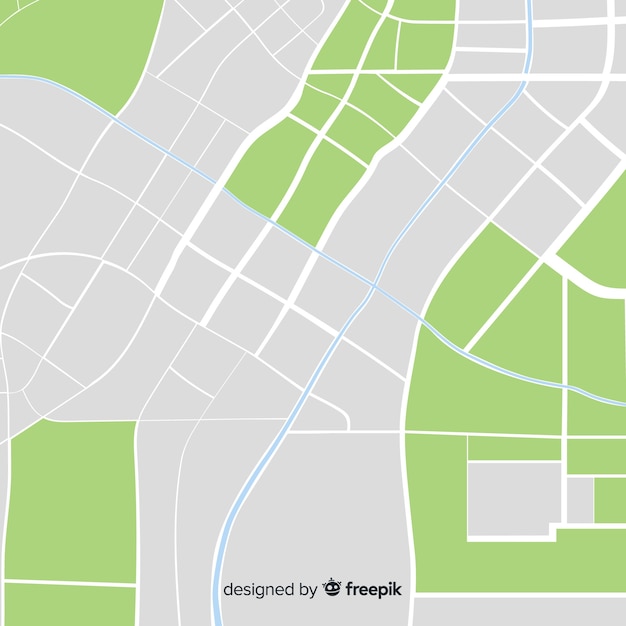 Kostenlose Vektor farbiger stadtplan mit informationen