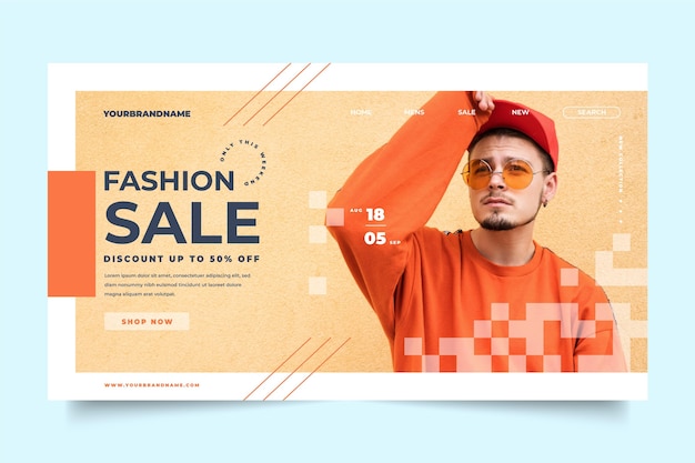 Fashion Sale Landing Page Vorlage