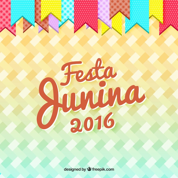 Kostenloser Vektor festa junina 2016 hintergrund