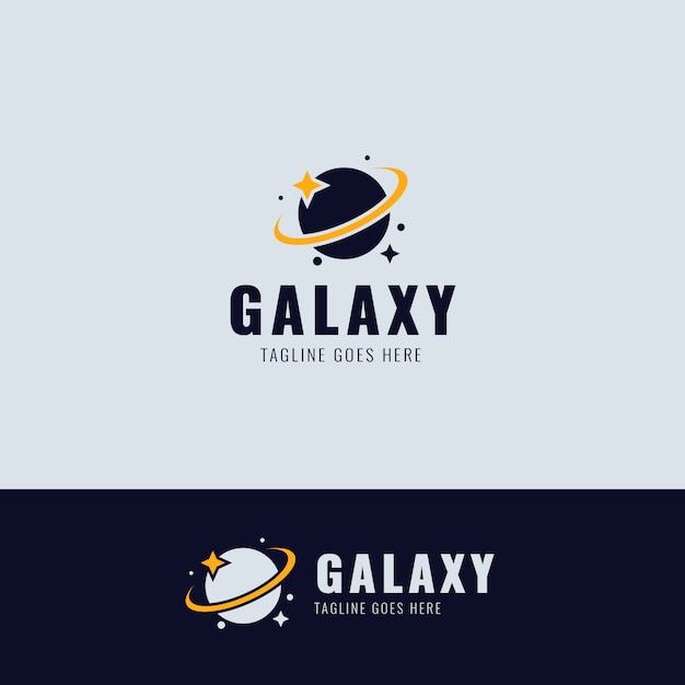 Flache Design-Galaxie-Logo-Vorlage