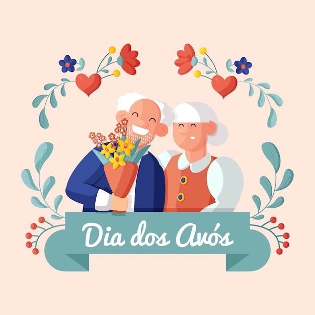 Flache dia dos avos Illustration