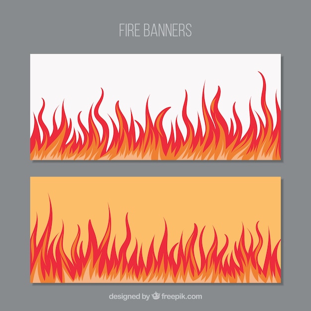 Kostenlose Vektor flaches design feuer banner