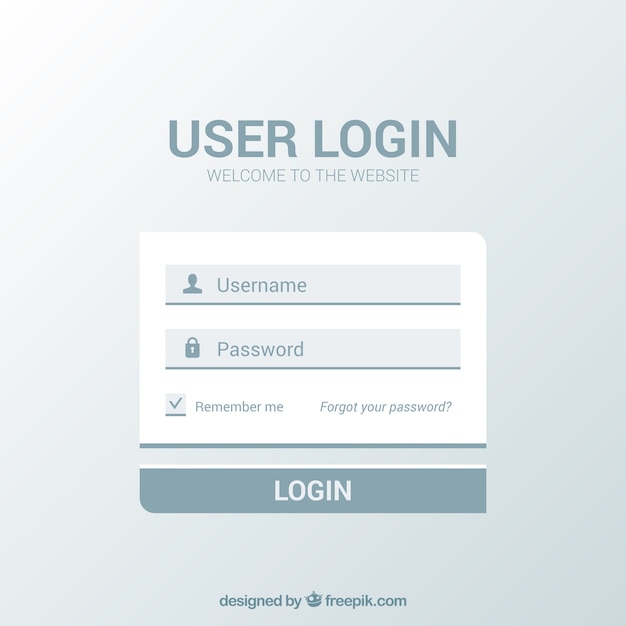 Flaches Design-Login-Formular