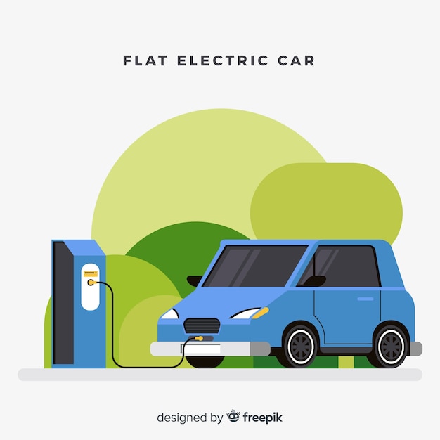 Flaches Elektroauto