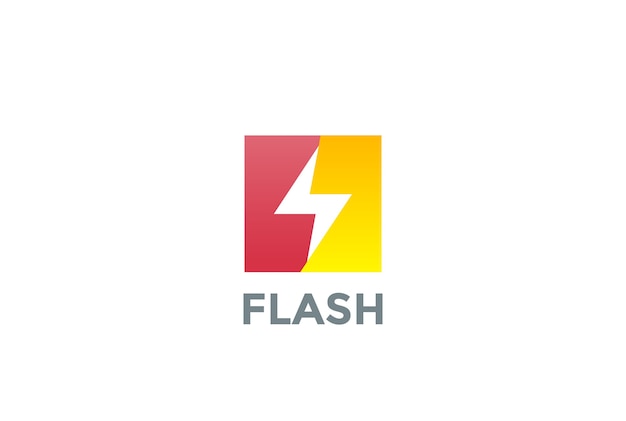 Kostenloser Vektor flash-logo isoliert auf weiß