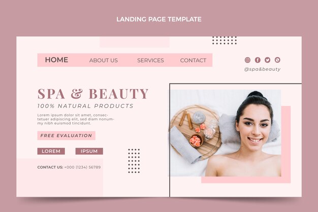 Flat Design Spa und Beauty Landing Page