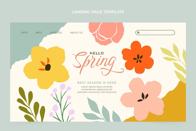 Flat Spring Landing Page Vorlage