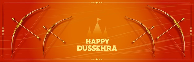 Kostenlose Vektor fröhliches dussehra festival-bannerdesign im indischen stil