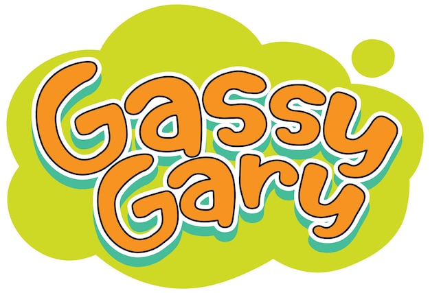 Kostenloser Vektor gassy gary logo-textdesign