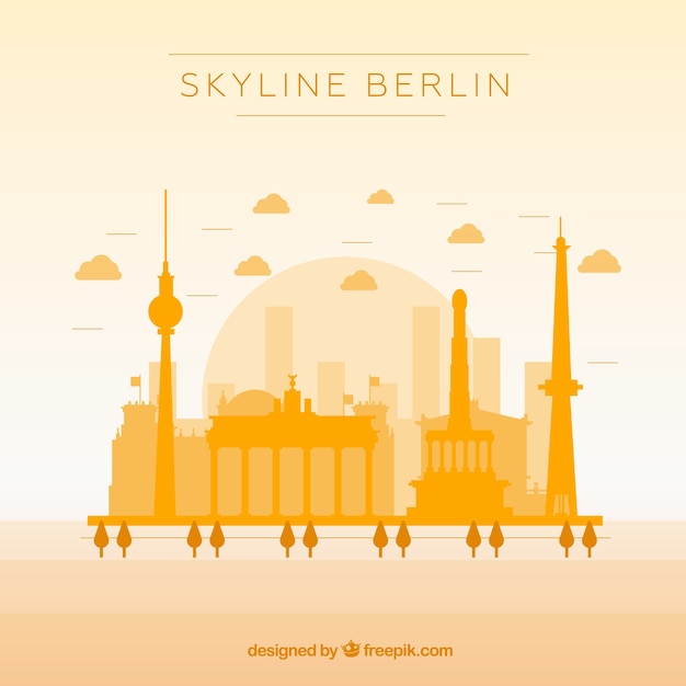 Gelbe Skyline von Berlin