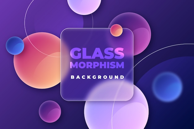 Glasmorphismus-Hintergrund mit Farbverlauf