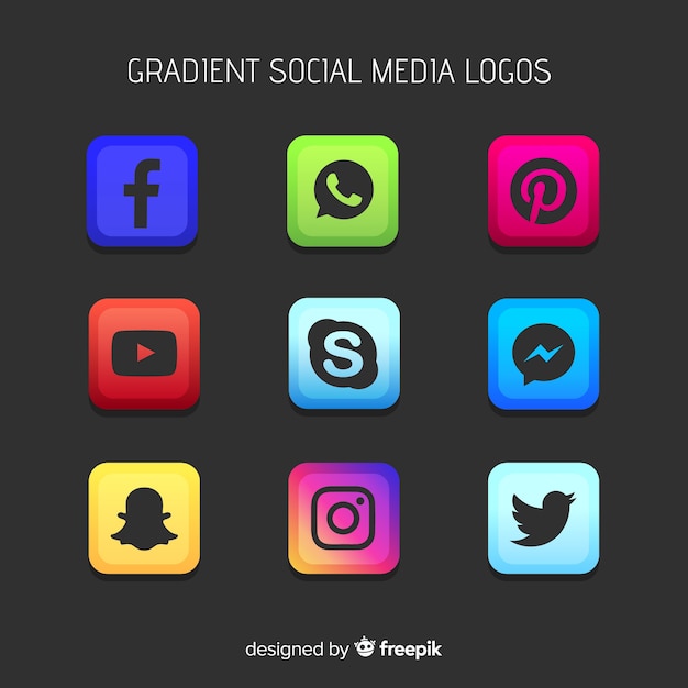 Kostenloser Vektor gradient-social-media-logos