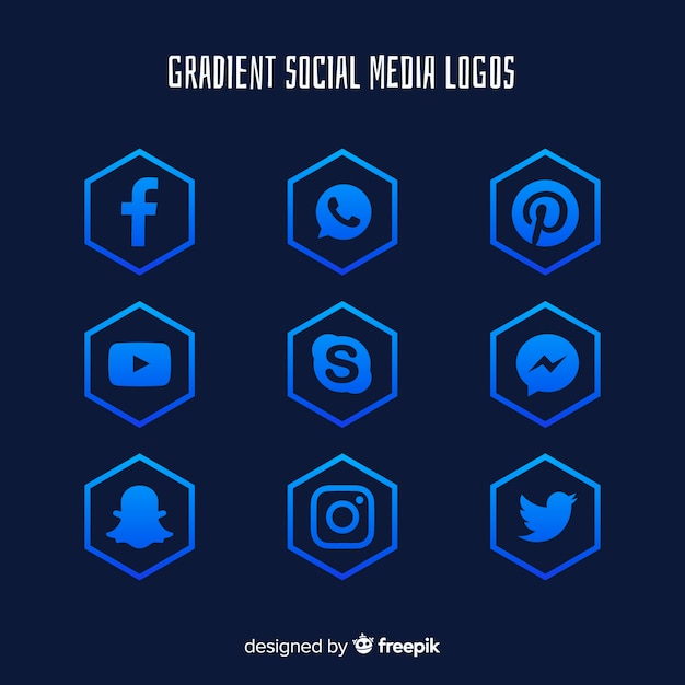 Kostenloser Vektor gradient-social-media-logos