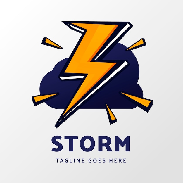 Kostenloser Vektor gradient storm logo vorlage