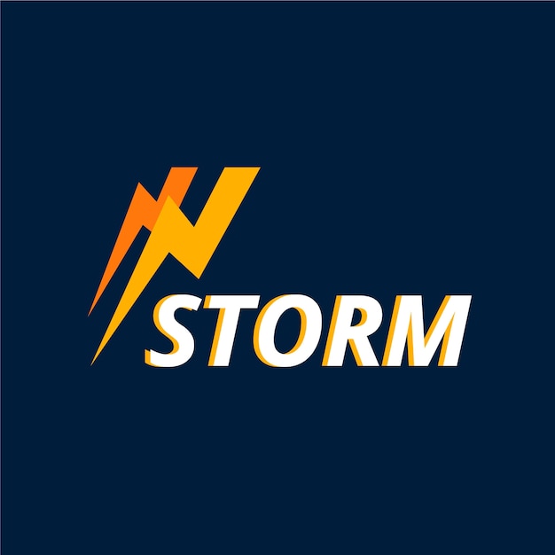 Kostenloser Vektor gradient storm logo vorlage