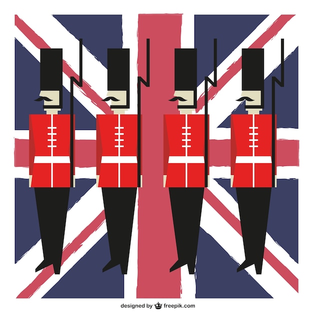 Kostenlose Vektor großbritannien schutz flagge vektor