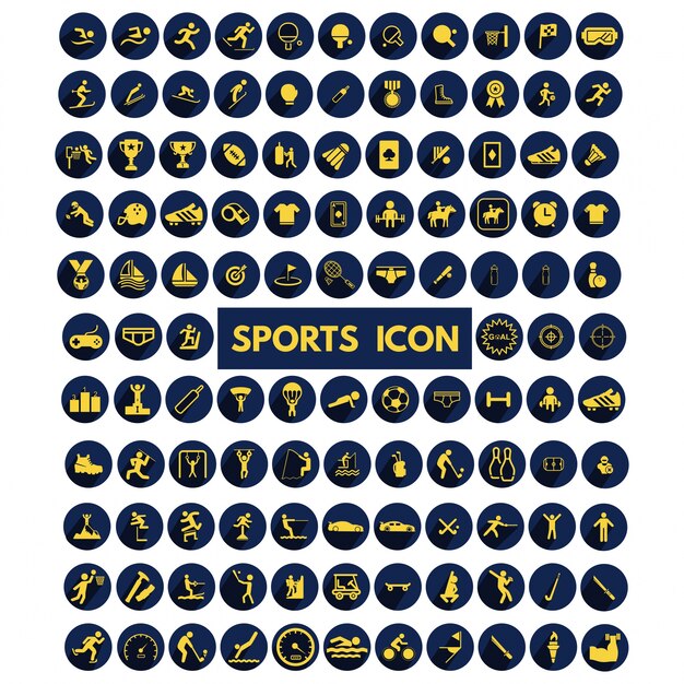 Große Sammlung Sport Icons Set