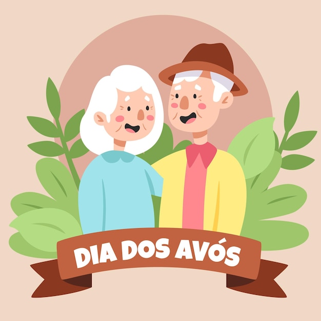 Kostenlose Vektor hand gezeichnete dia dos avos illustration