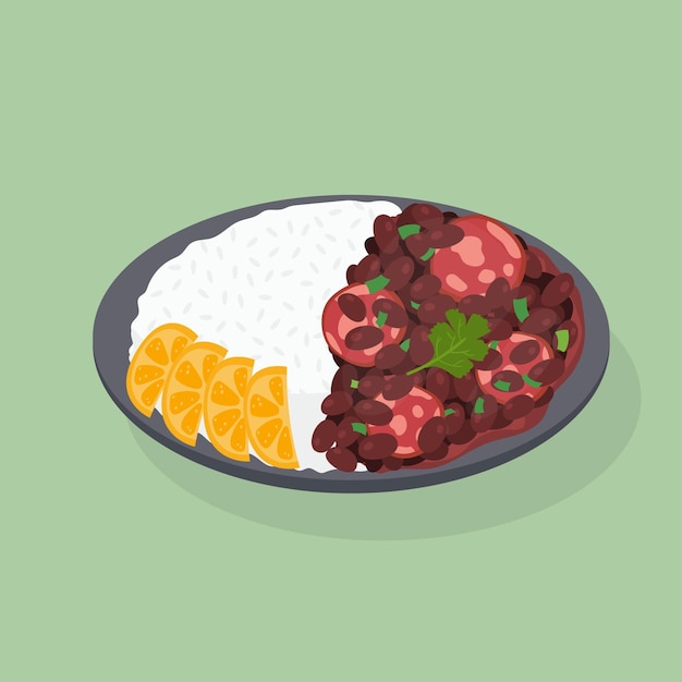 Hand gezeichnete Feijoada-Illustration