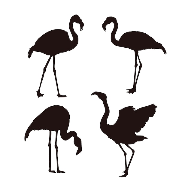 Handgezeichnete Flamingo-Silhouette