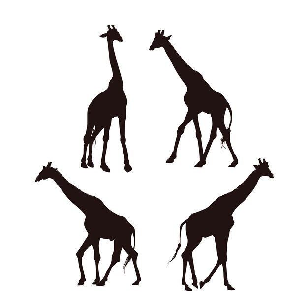 Handgezeichnete Giraffensilhouette