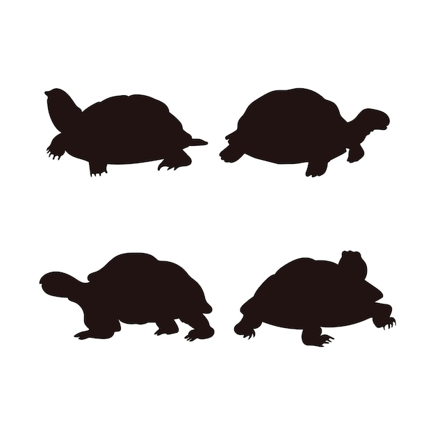 Handgezeichnete Schildkrötensilhouette