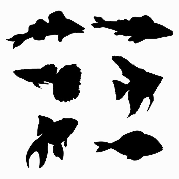 Kostenlose Vektor handgezeichnete tiere silhouette illustration