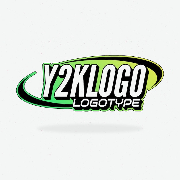 Kostenloser Vektor handgezeichnete y2k-logo-vorlage