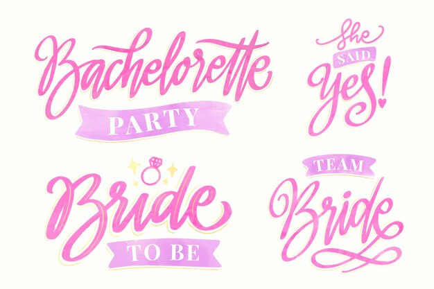 Handgezeichnetes Bachelorette-Schriftzug-Design