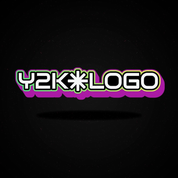 Kostenloser Vektor handgezeichnetes y2k-logo