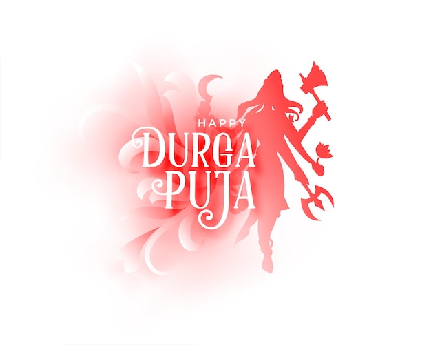 Kostenlose Vektor happy durga pooja navratri festival wünscht kartendesign