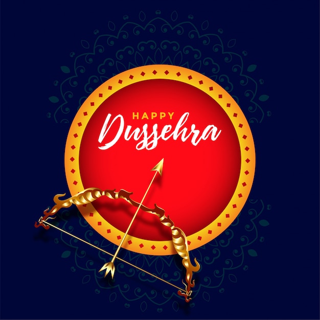 Kostenlose Vektor happy dussehra hintergrund