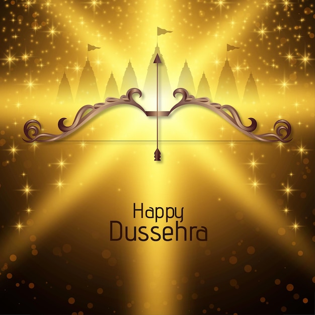 Kostenlose Vektor happy dussehra indian festival glänzend feier hintergrund vektor