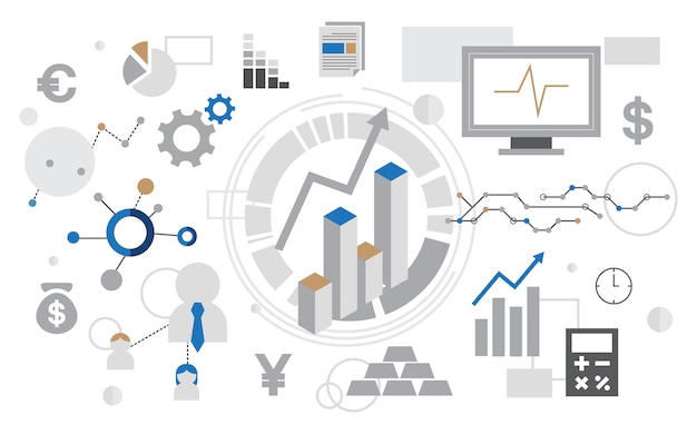 Kostenlose Vektor illustration des datenanalysediagramms