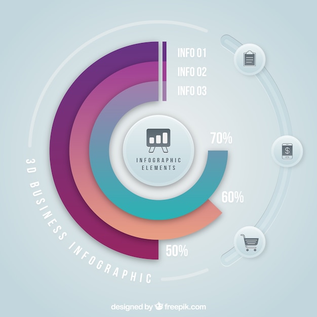 Kostenlose Vektor infografik business template