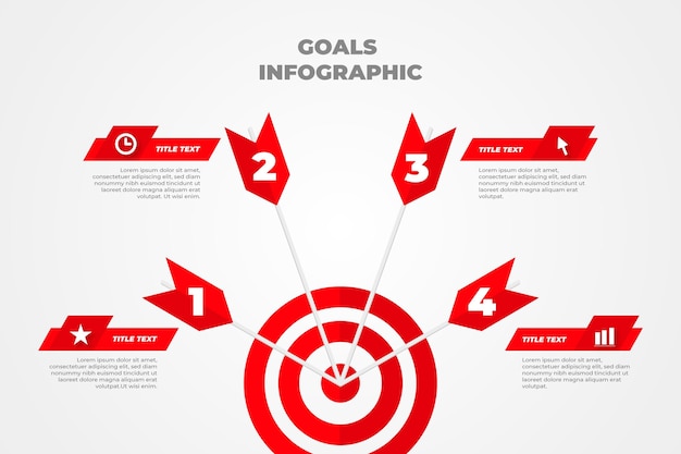 Kostenlose Vektor infografik ziele