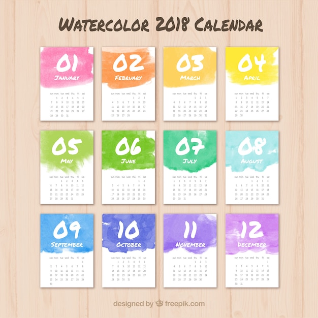 Kostenlose Vektor kalender 2018