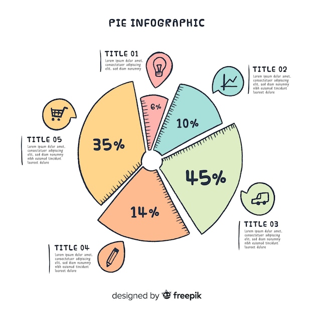 Kostenlose Vektor kuchen infografik design