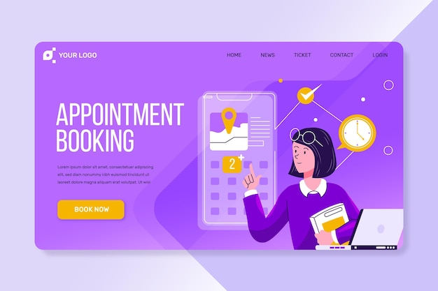 Landingpage-Vorlage für Terminbuchung