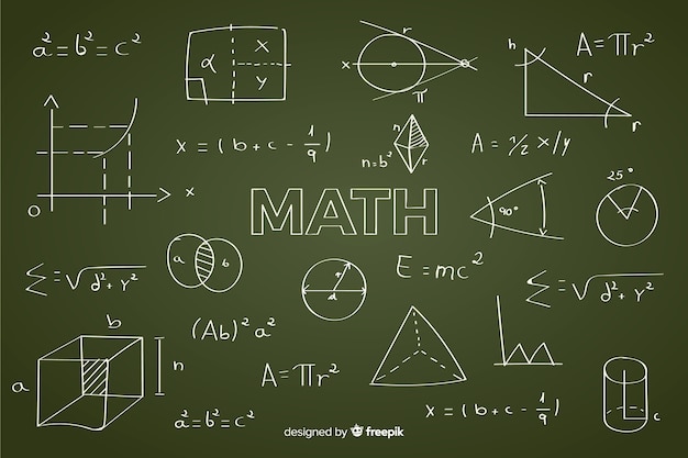 Kostenlose Vektor mathe realistische tafel hintergrund