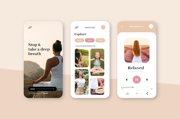 Meditations-App-Konzept