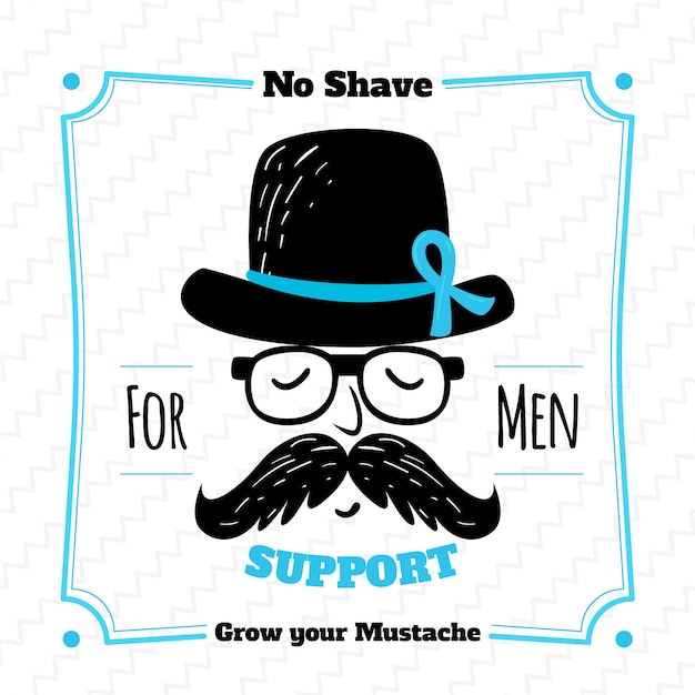 Movember-Konzept im flachen Design