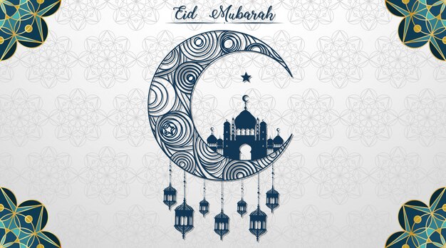 Muslimisches Festival Eid Mubarak Hintergrund