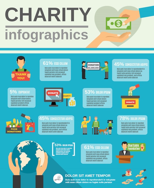 Nächstenliebe Infographik Set