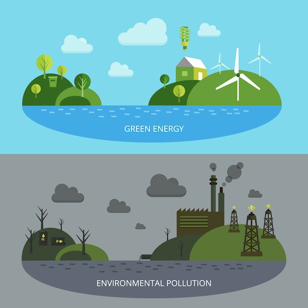 Kostenlose Vektor ökologische klimaillustration