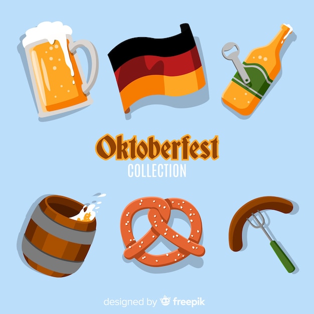 Kostenlose Vektor oktoberfest element collectio