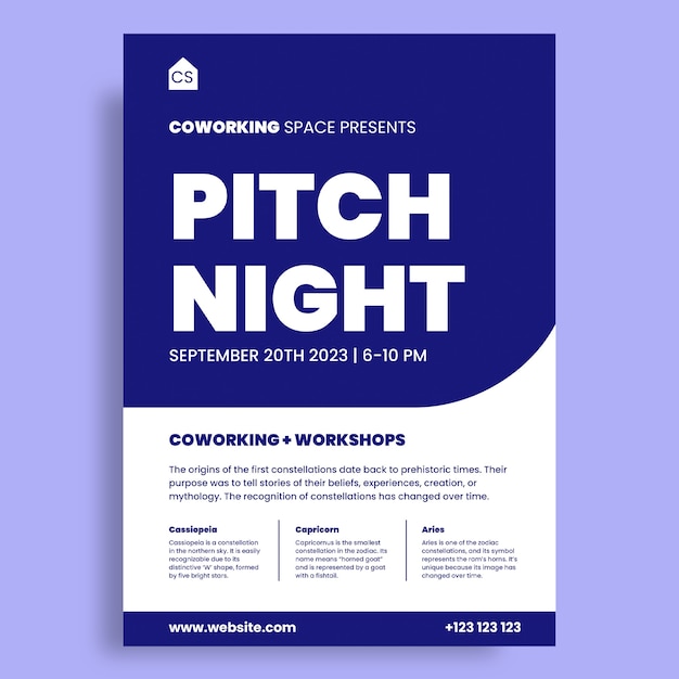 Pitch-Night-Flyer-Vorlagendesign