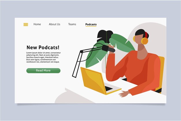 Podcast-Landingpage-Vorlage